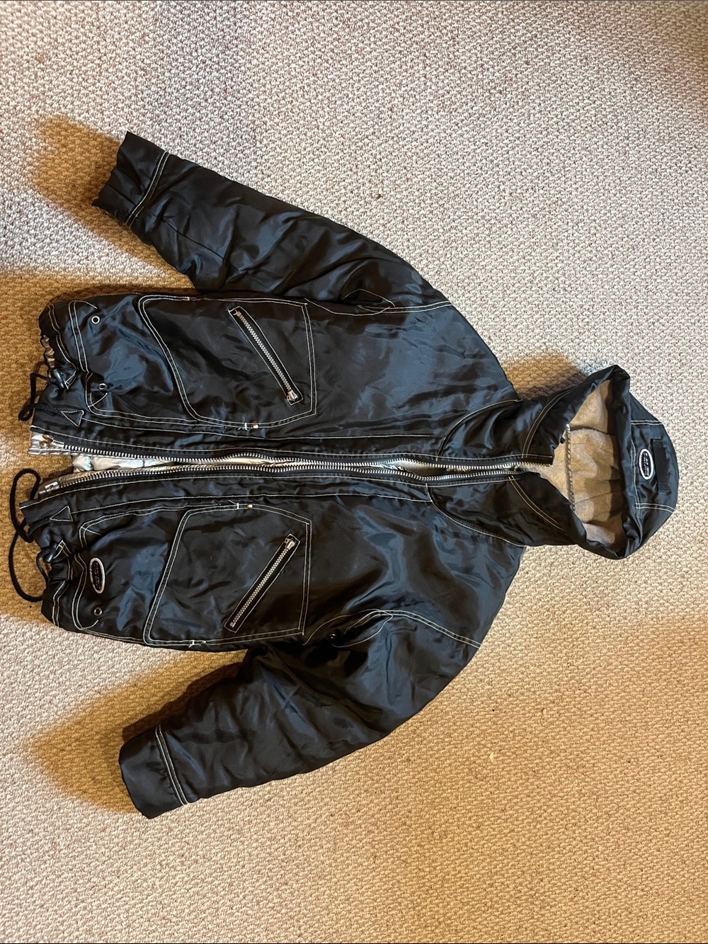 Point Zero Black Hooded Puffer Jacket